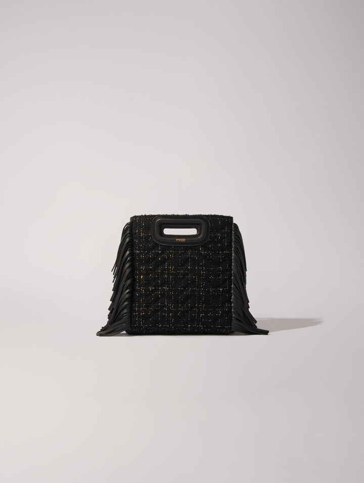 Quilted tweed mini M bag