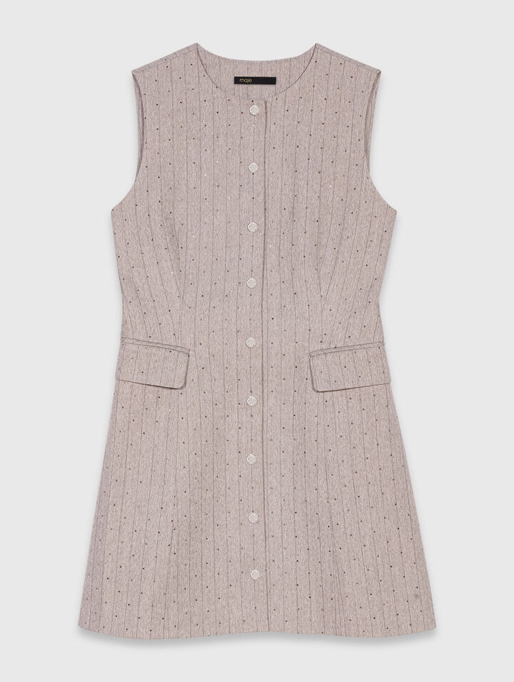 Short rhinestone suit dress