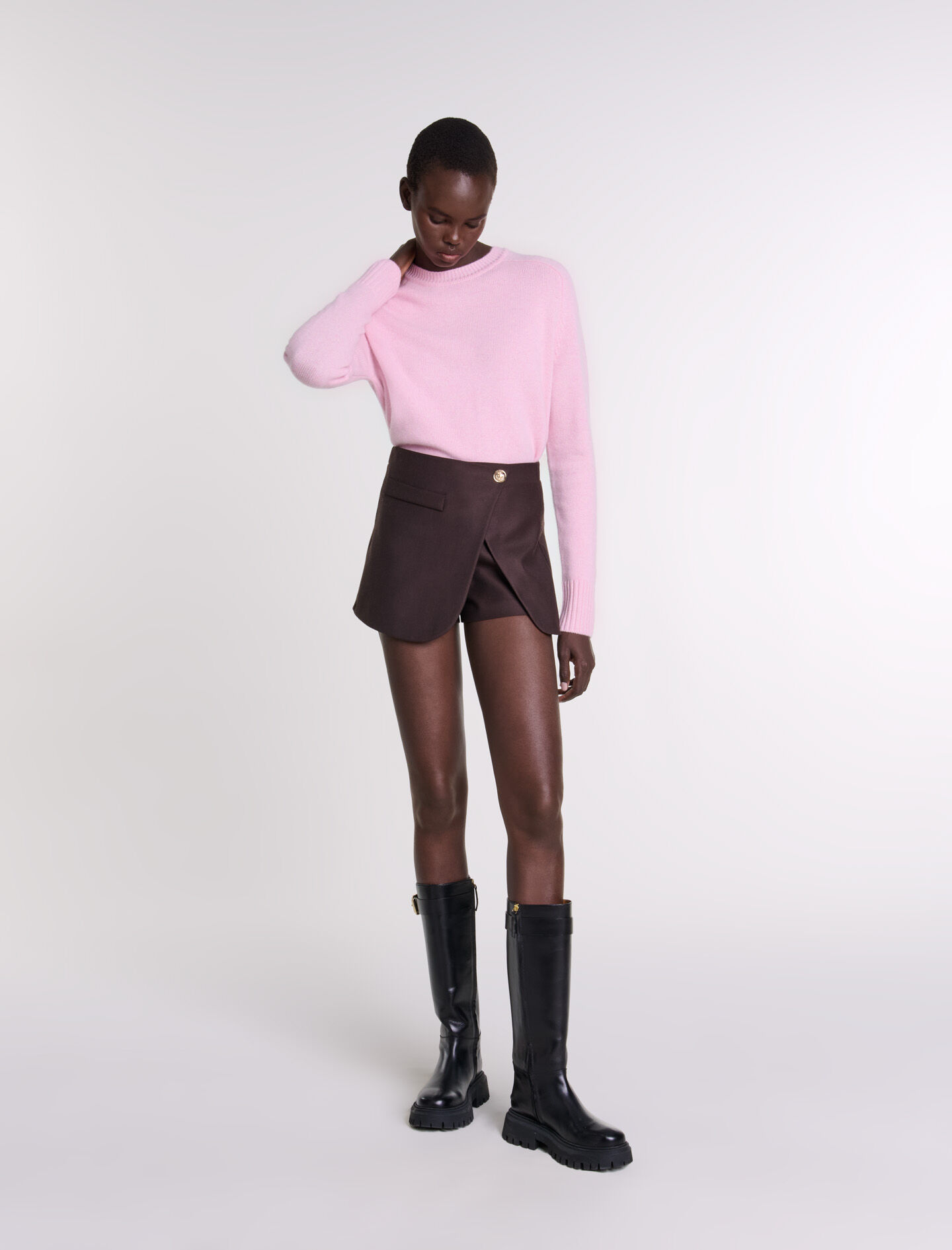 Pull rose maje on sale
