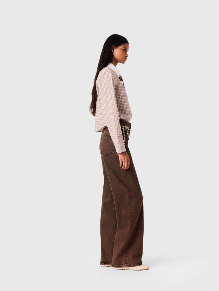 Bootcut jeans with chain