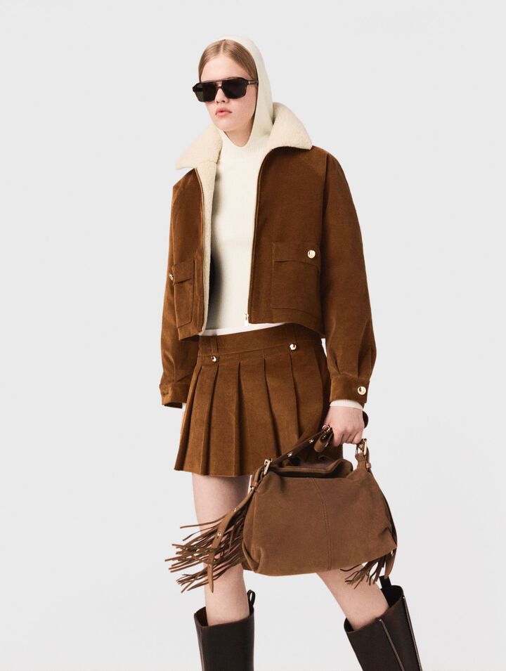 Cropped corduroy jacket