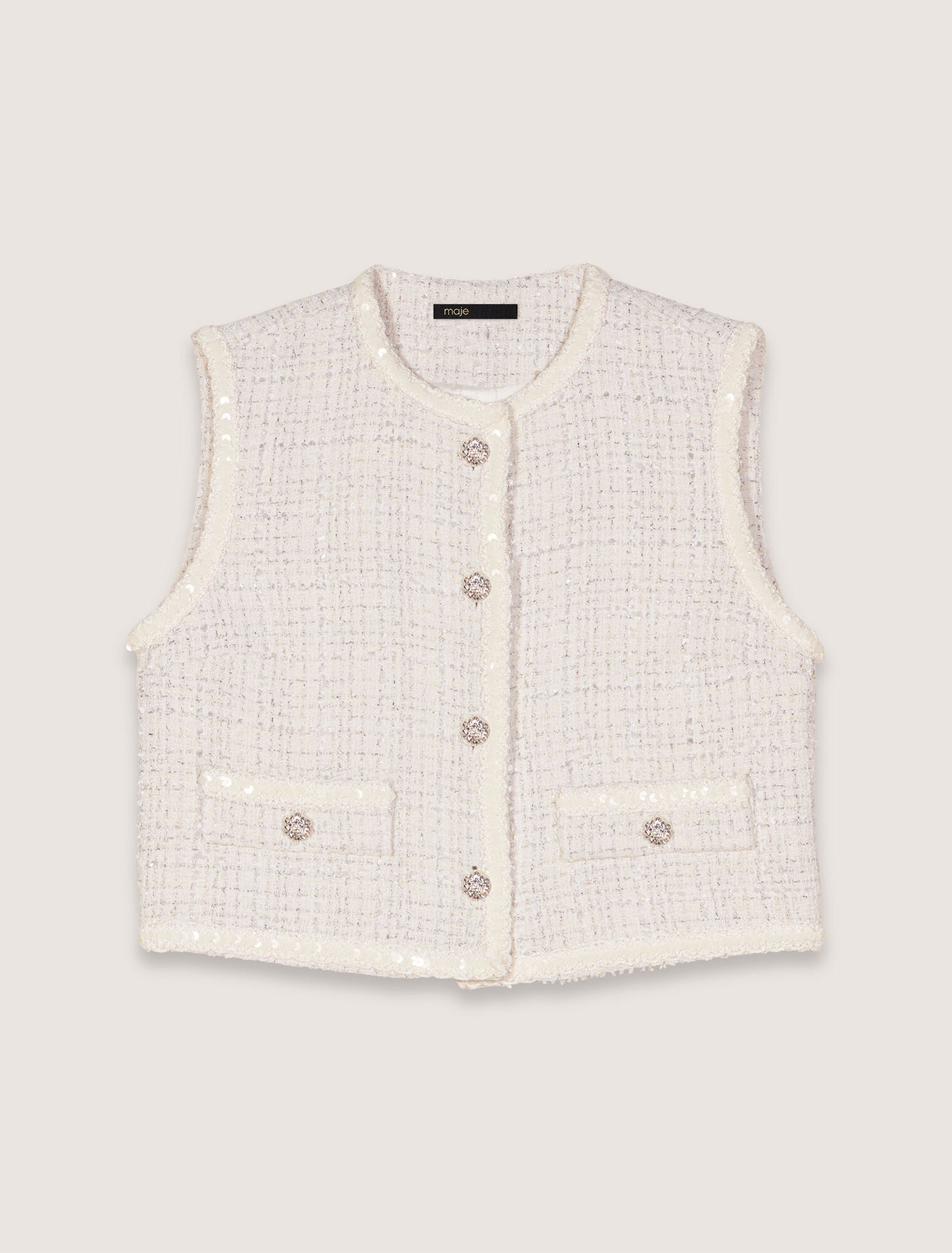 Sequin tweed jacket