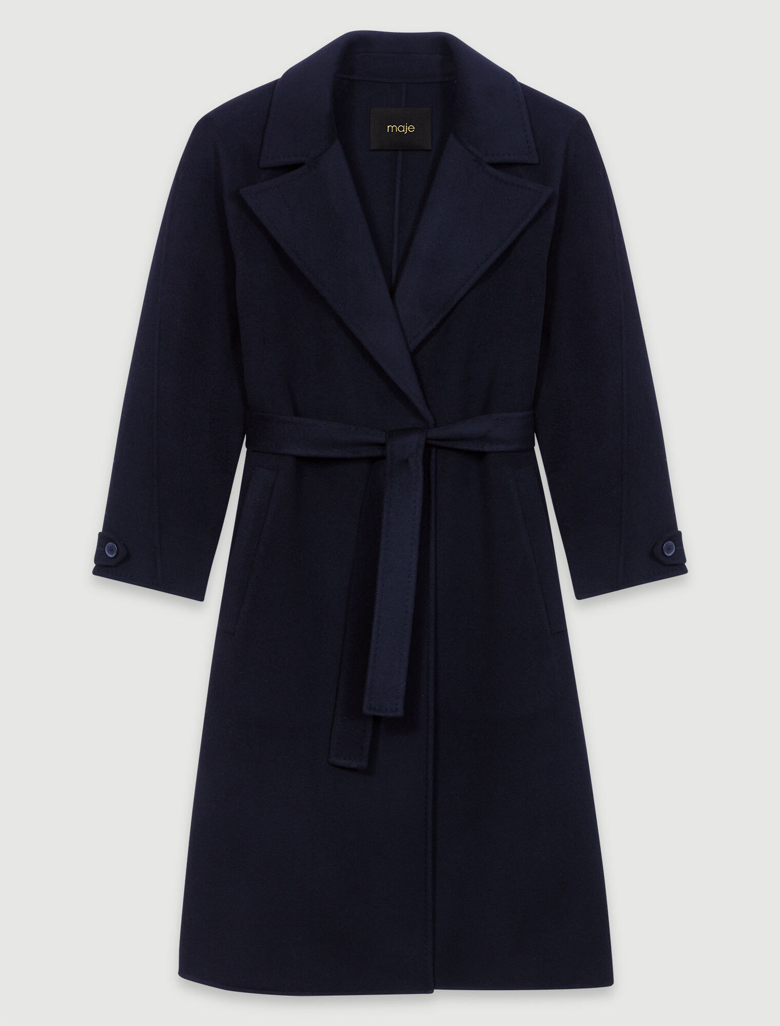Double-faced mid-length coat