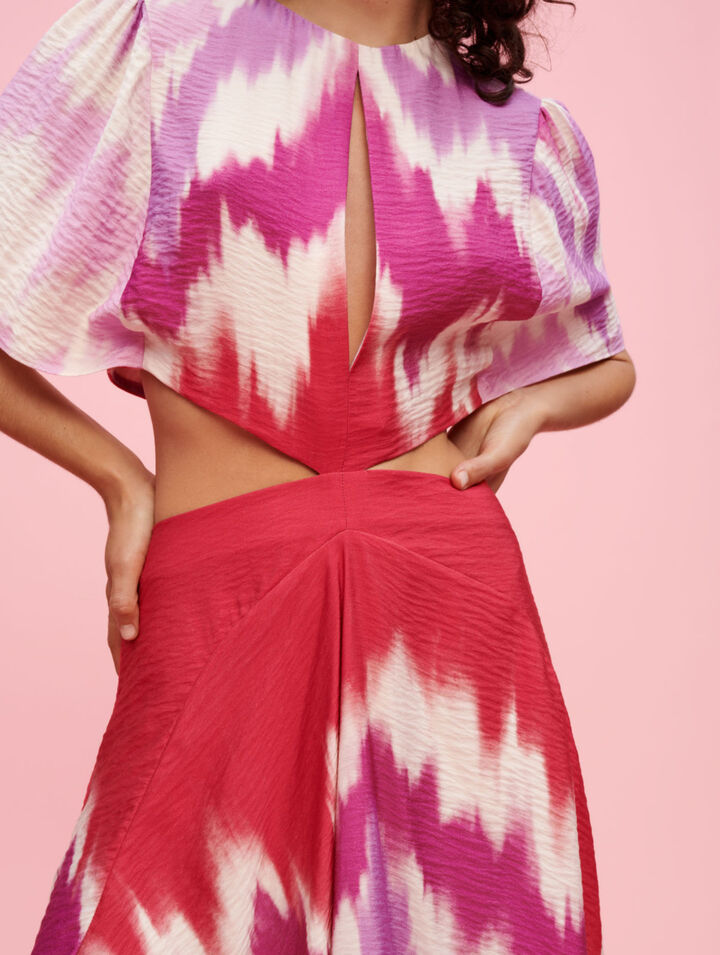 Tie and Dye asymmetrical scarf dress