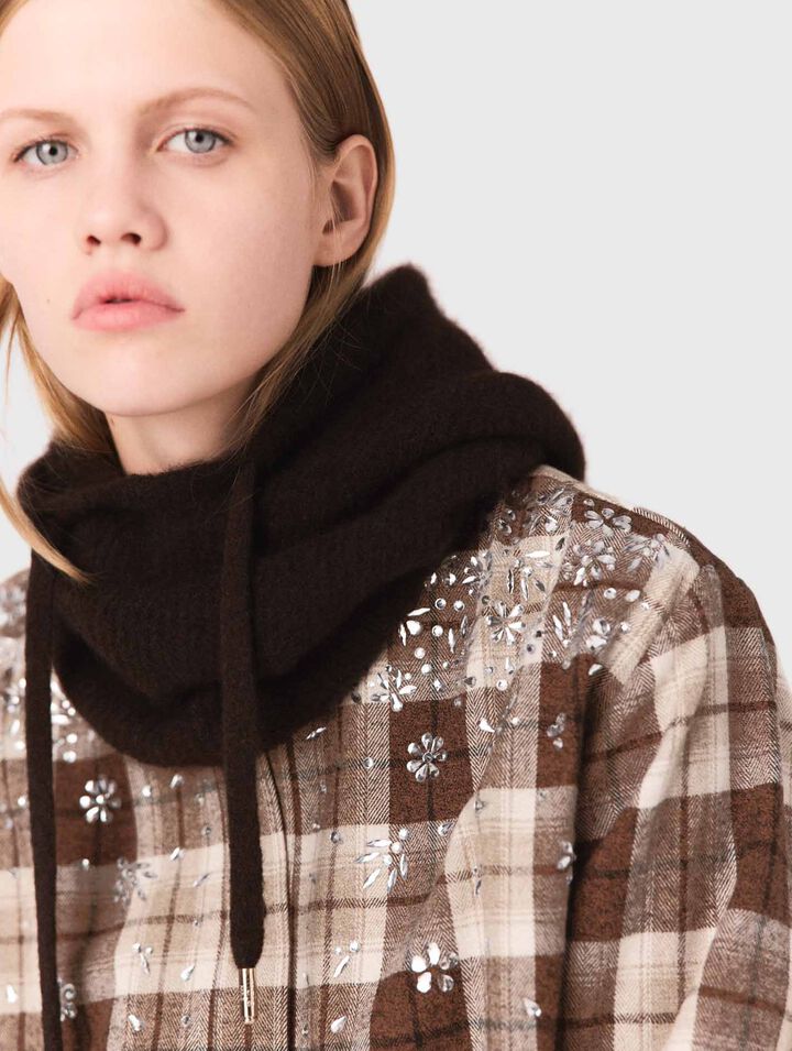 Rhinestone checked shirt