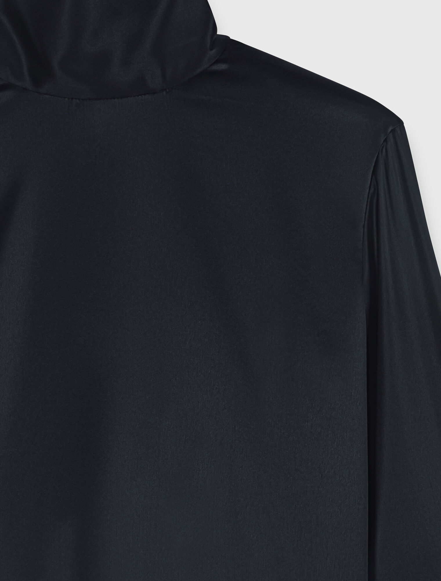 High-neck satin top