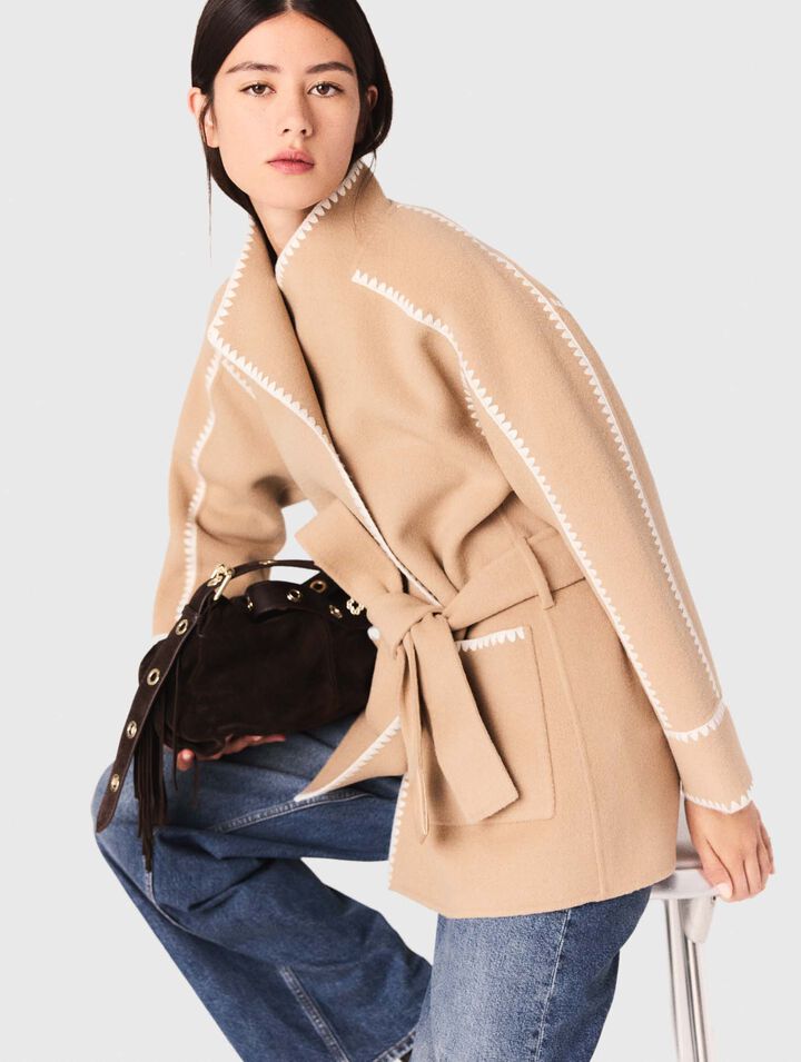 Short double-faced coat