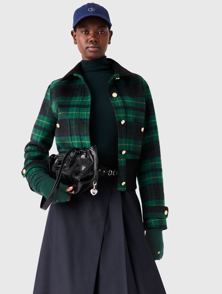 Reversible faux leather jacket