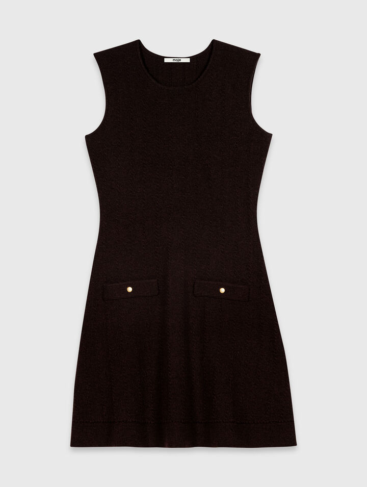 Knit dress with removable jumper