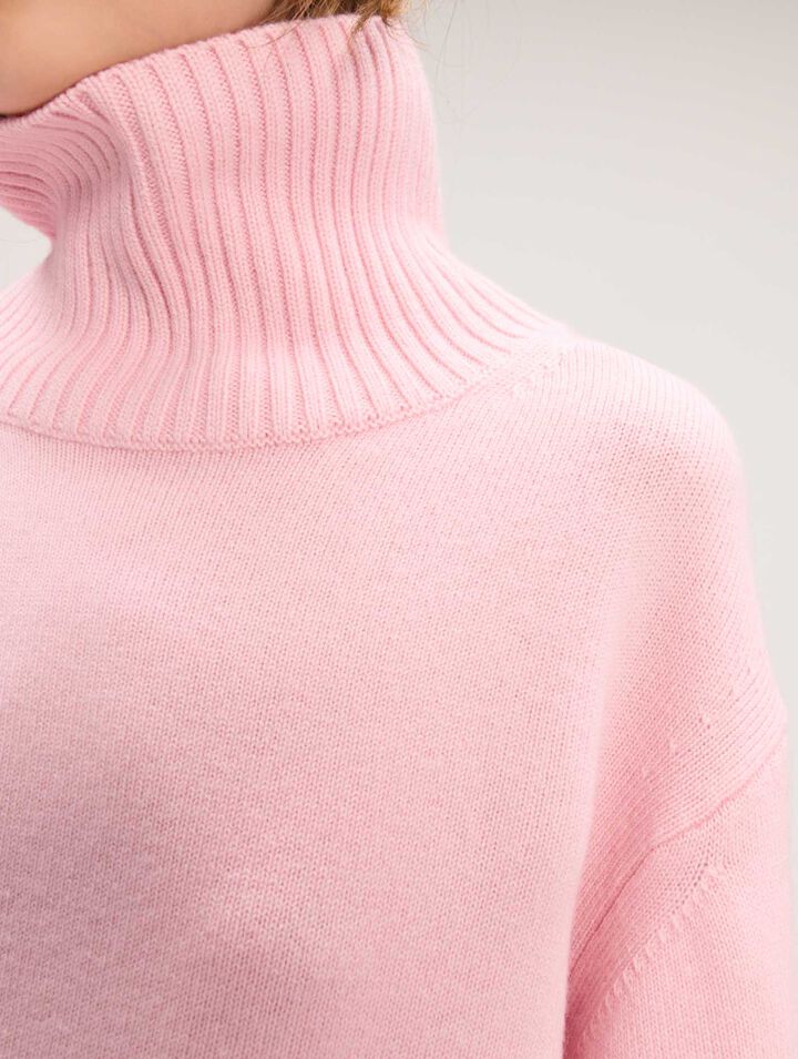 Wool and cashmere roll-neck jumper
