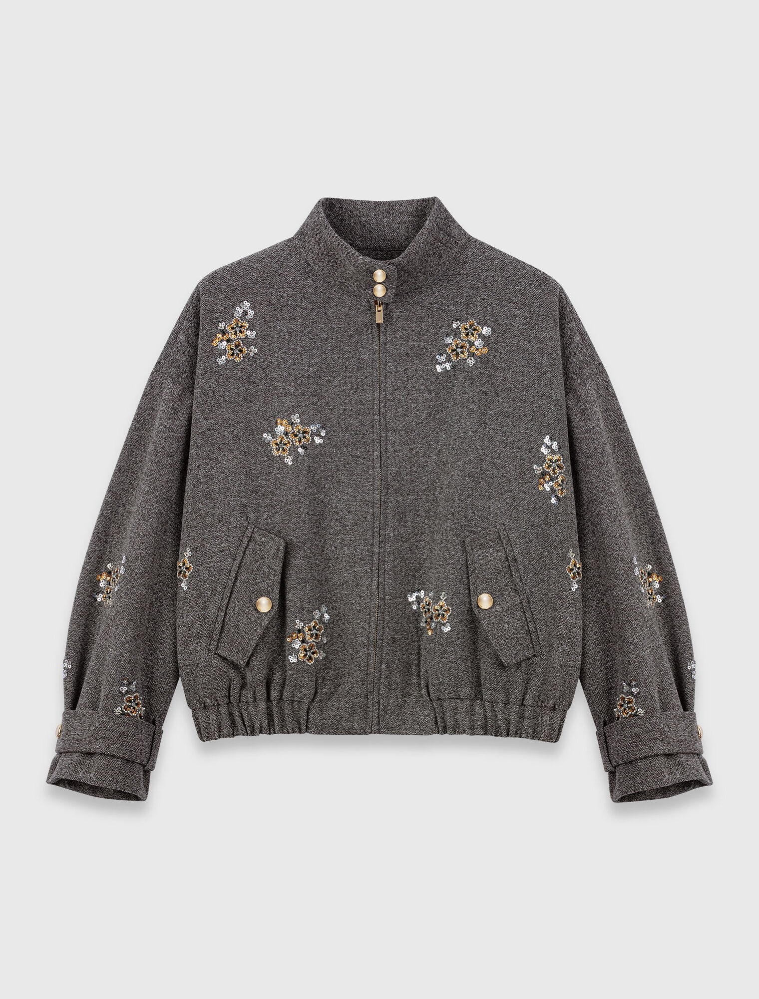 Embroidered bomber jacket