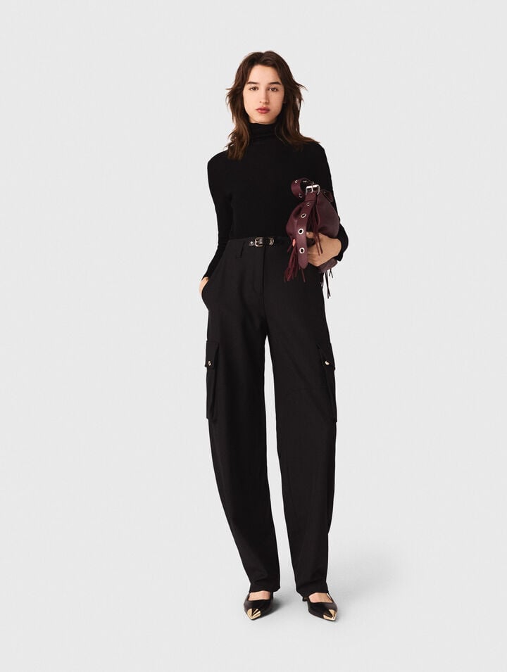 Second-skin roll-neck jumper