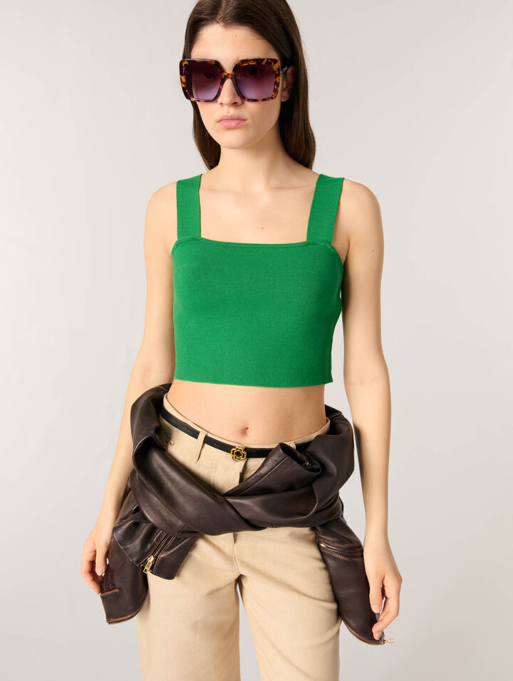 Knit crop top