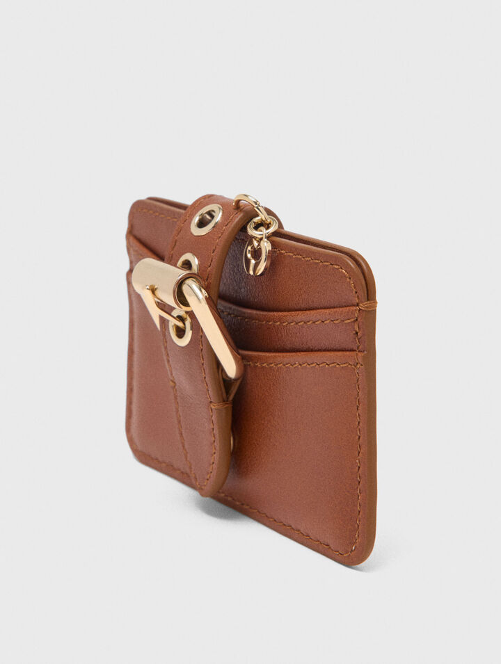 Miss M plain leather cardholder