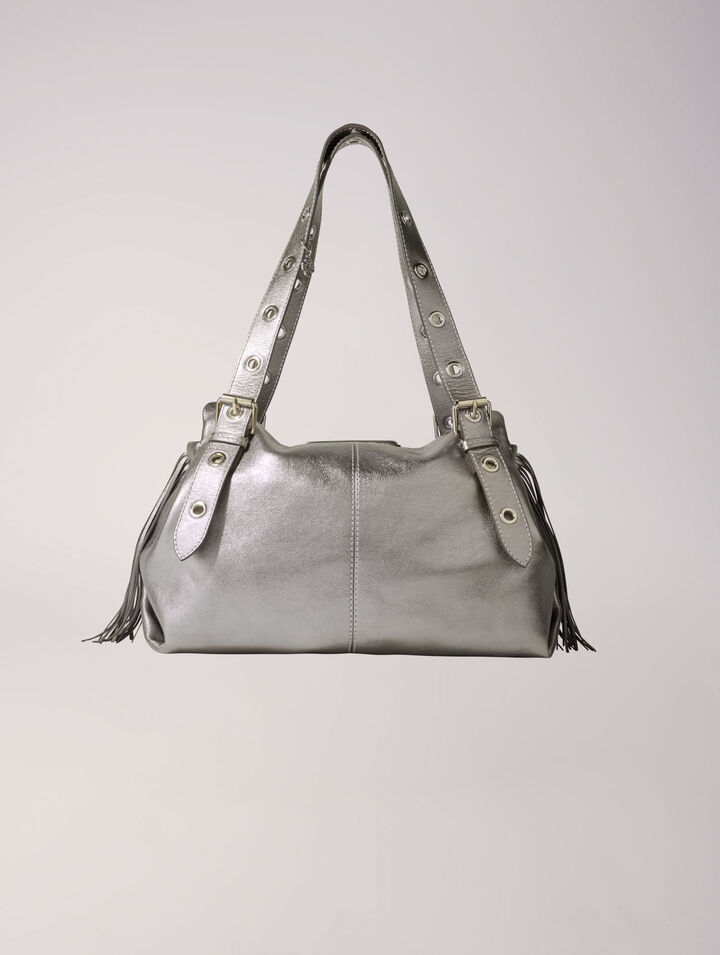 Metallic leather Miss M XL bag