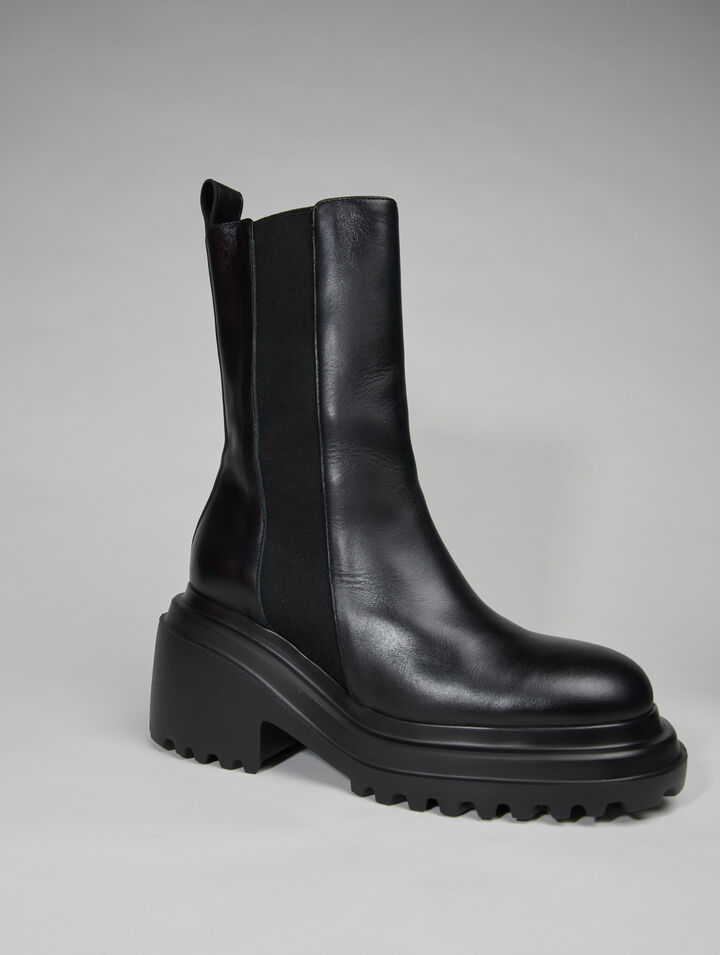 Leather ankle boots