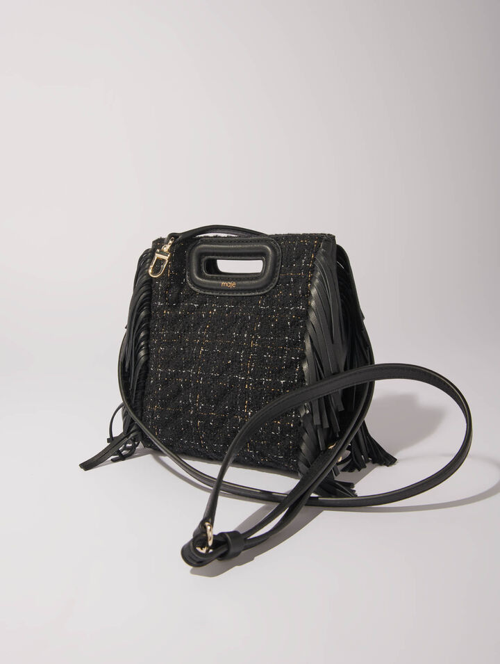 Quilted tweed mini M bag
