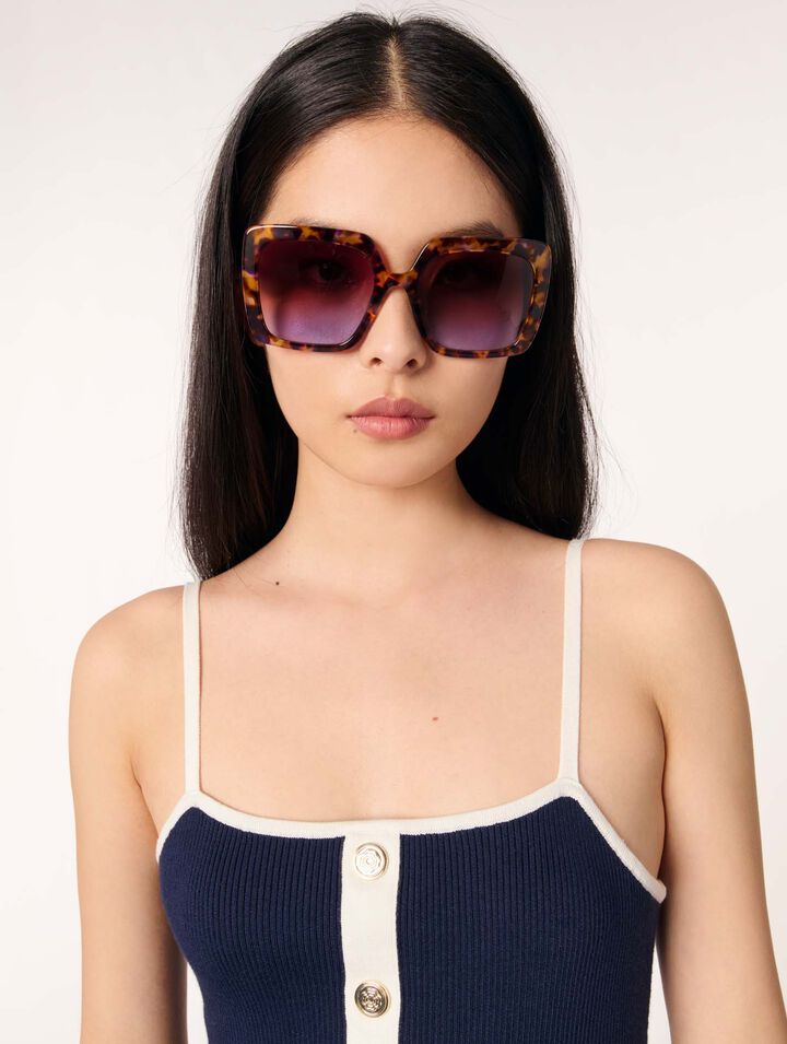 Rib knit short dress