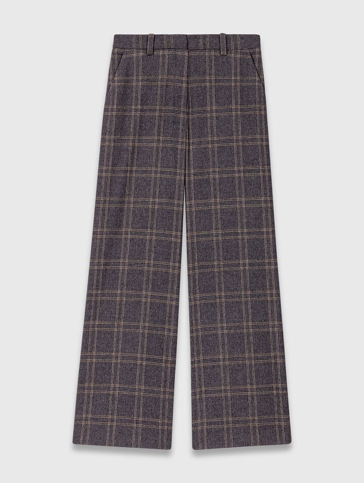 Checked suit trousers