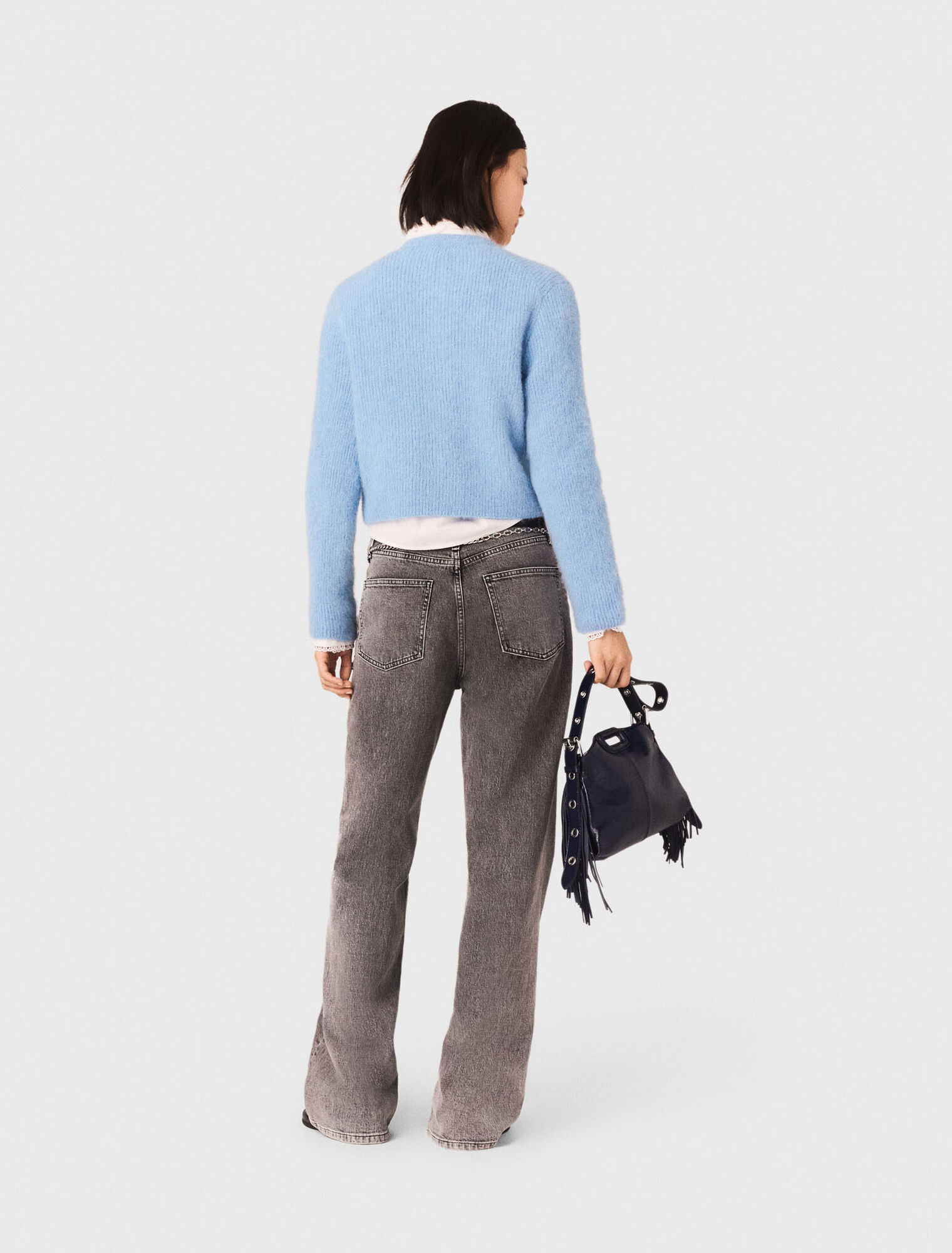 Jewelled bow cardigan