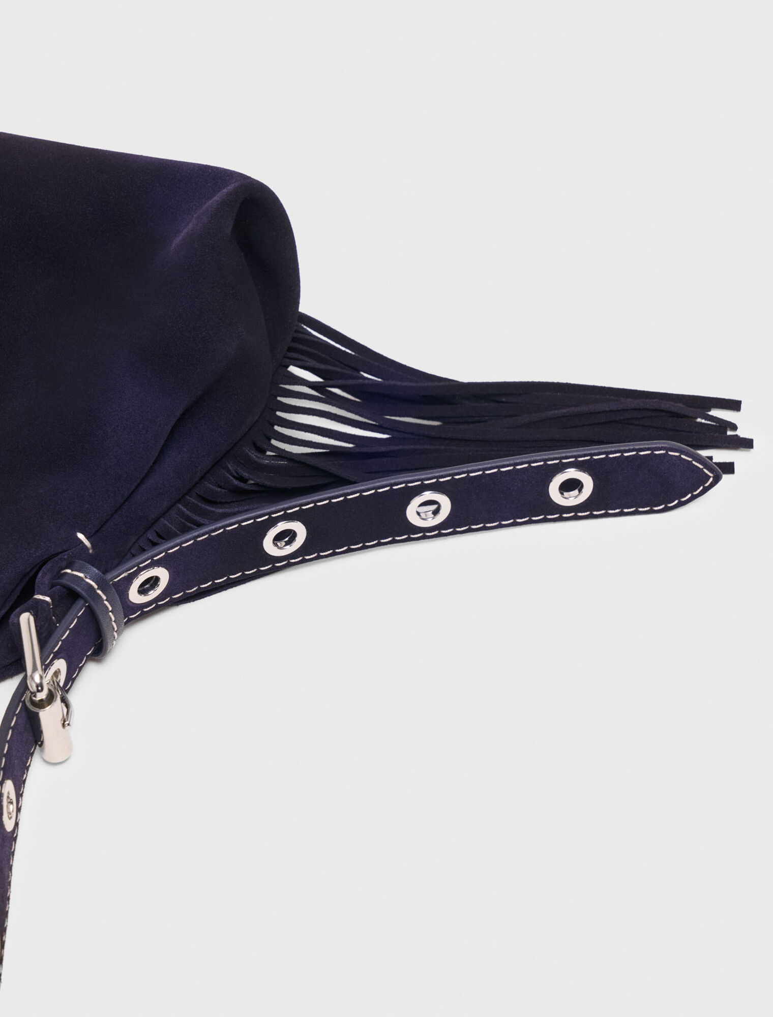 Topstitched suede mini Miss M bag