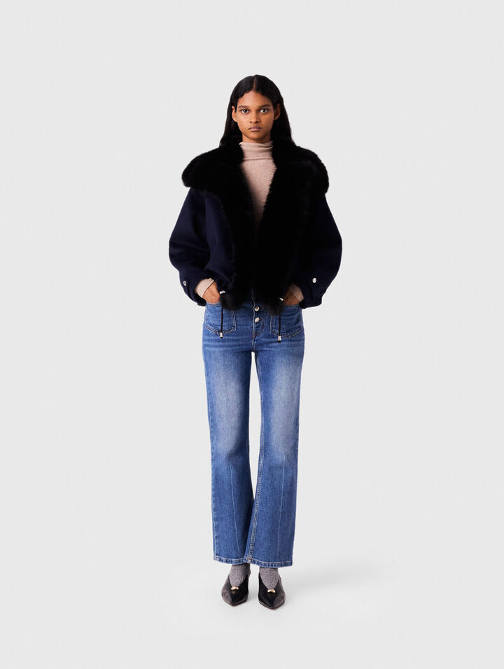 Denim jeans with pockets