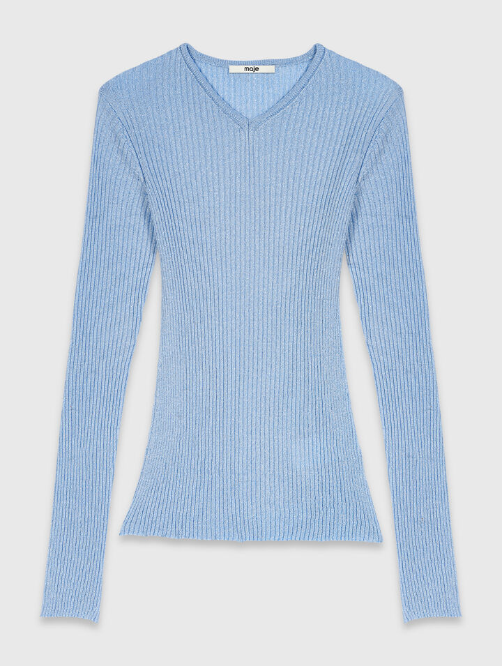 Lurex knit jumper