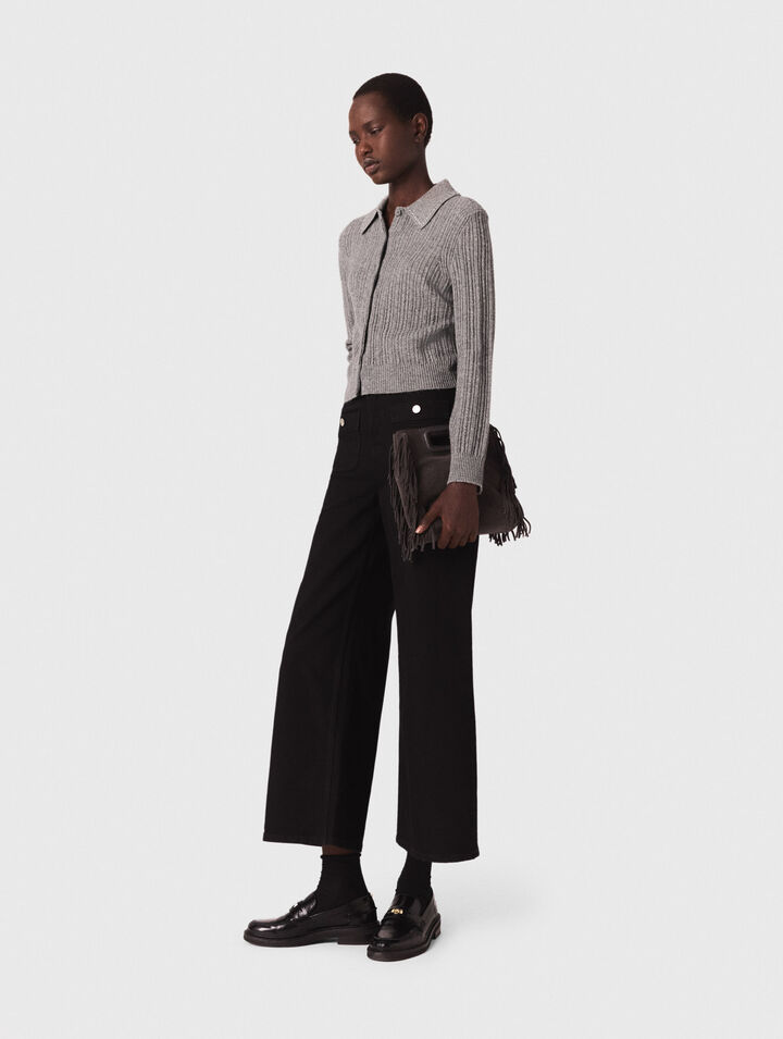 Straight-leg jeans with patch pockets