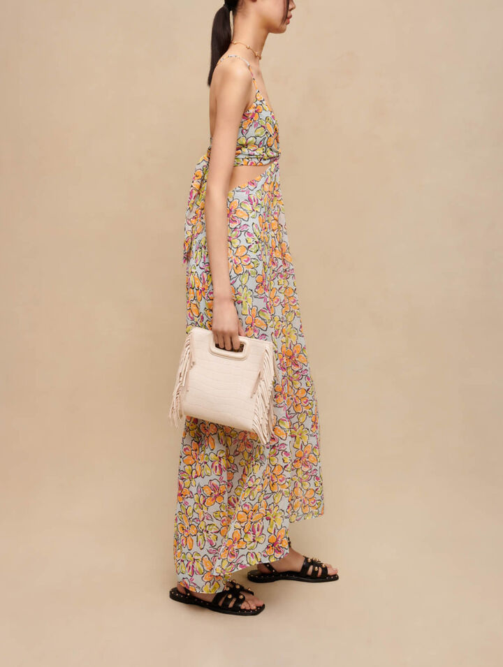 Floral cut-out maxi dress