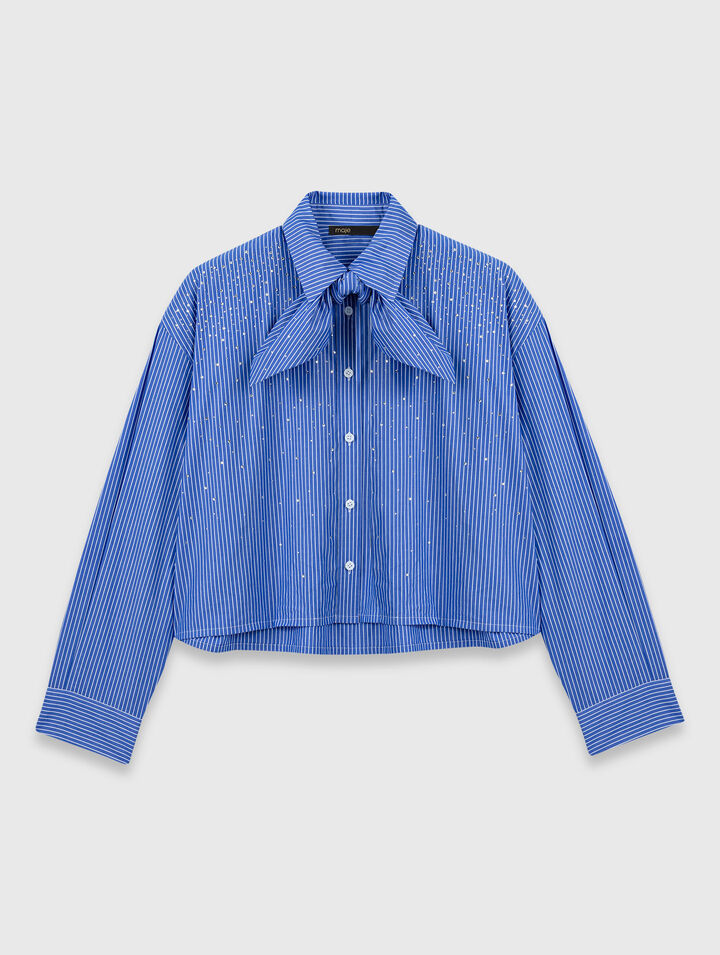 Shirt with removable handkerchief