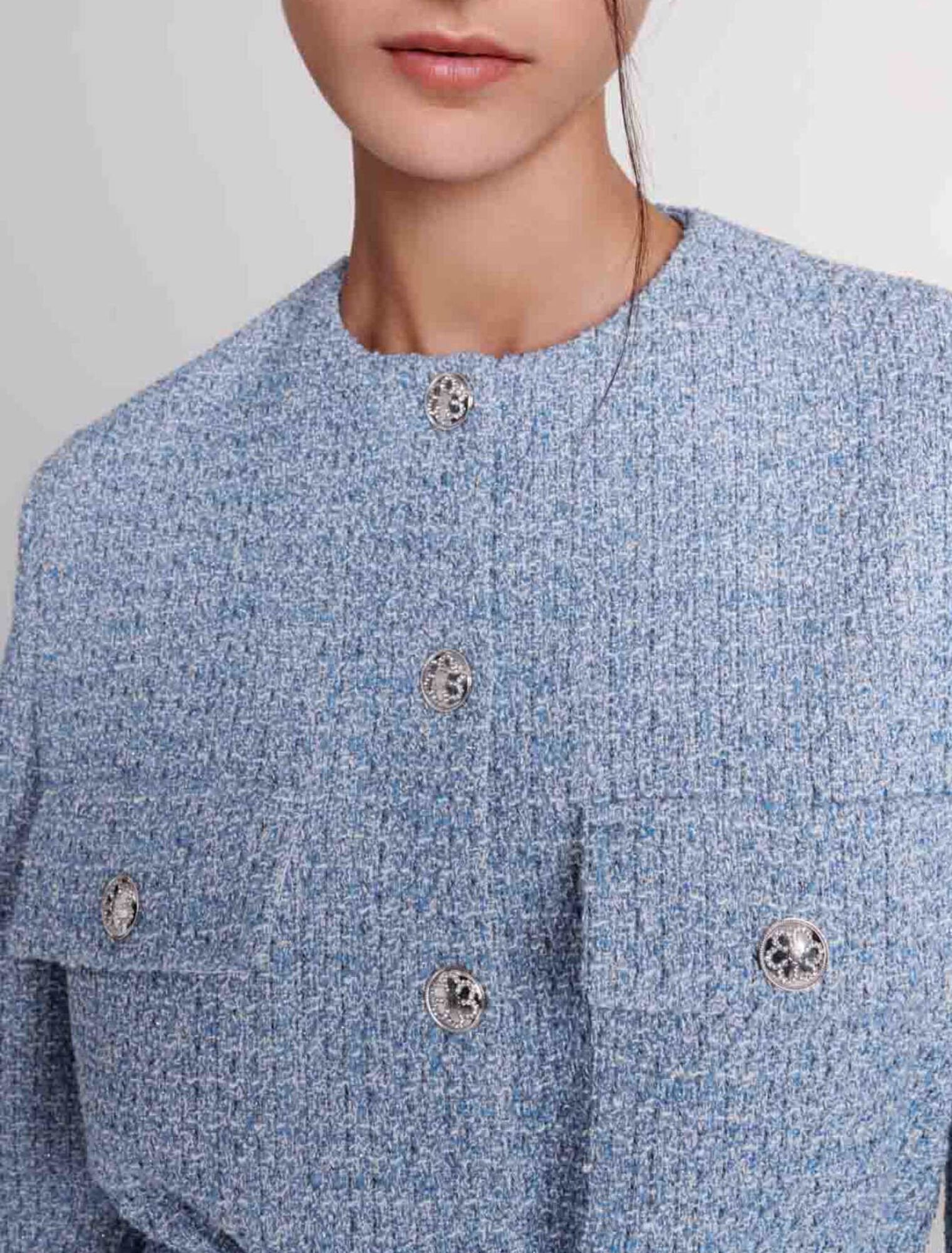 Belted tweed jacket