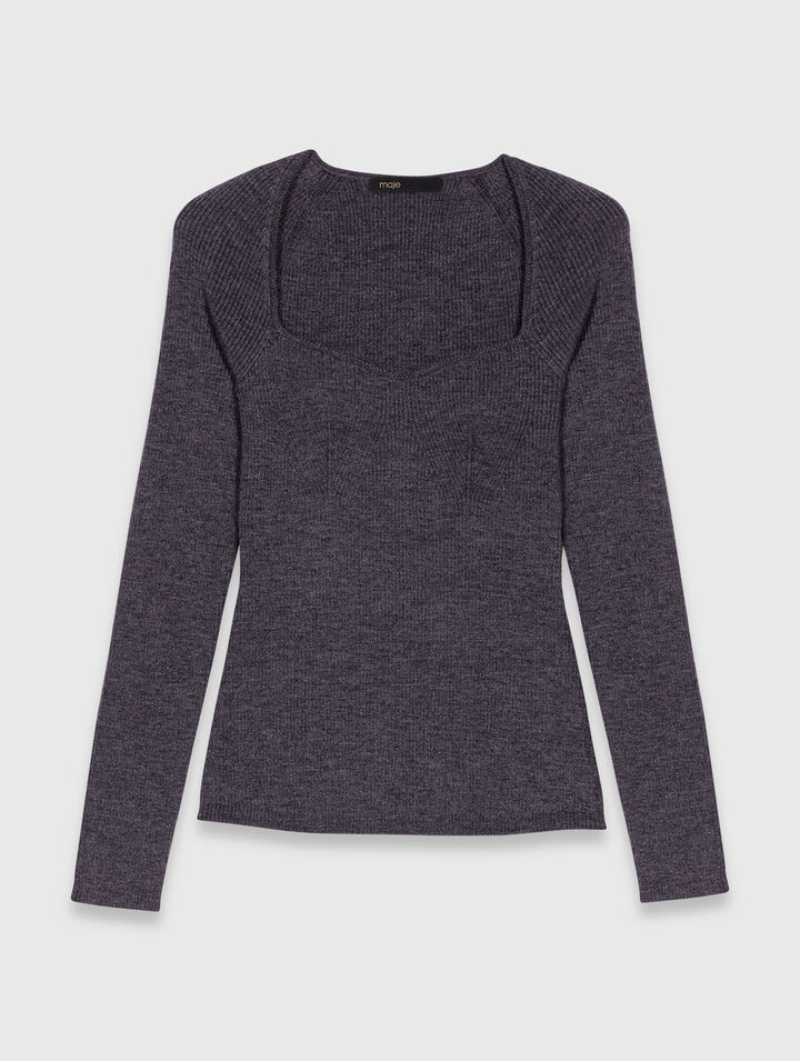 Rib knit jumper