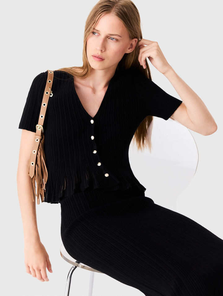 Peplum cardigan