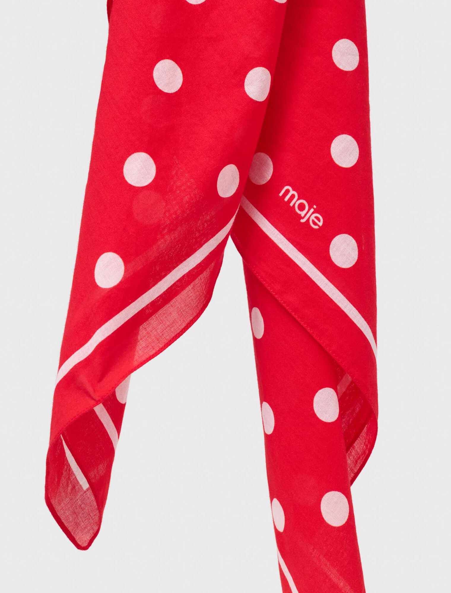 Polka dot cotton bandana