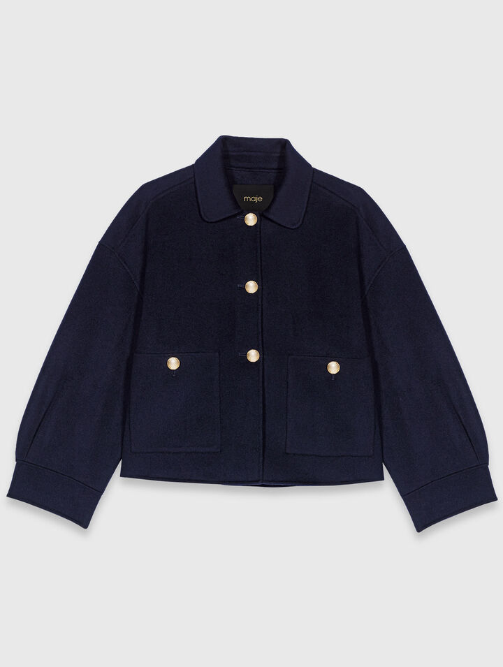 Cropped wool jacket