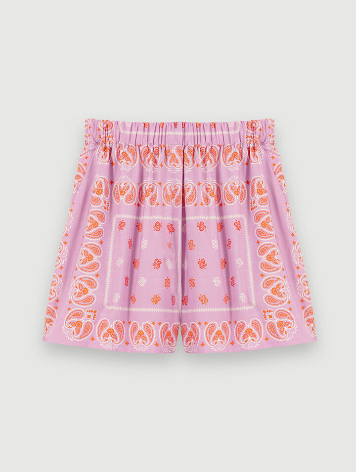 Paisley print shorts