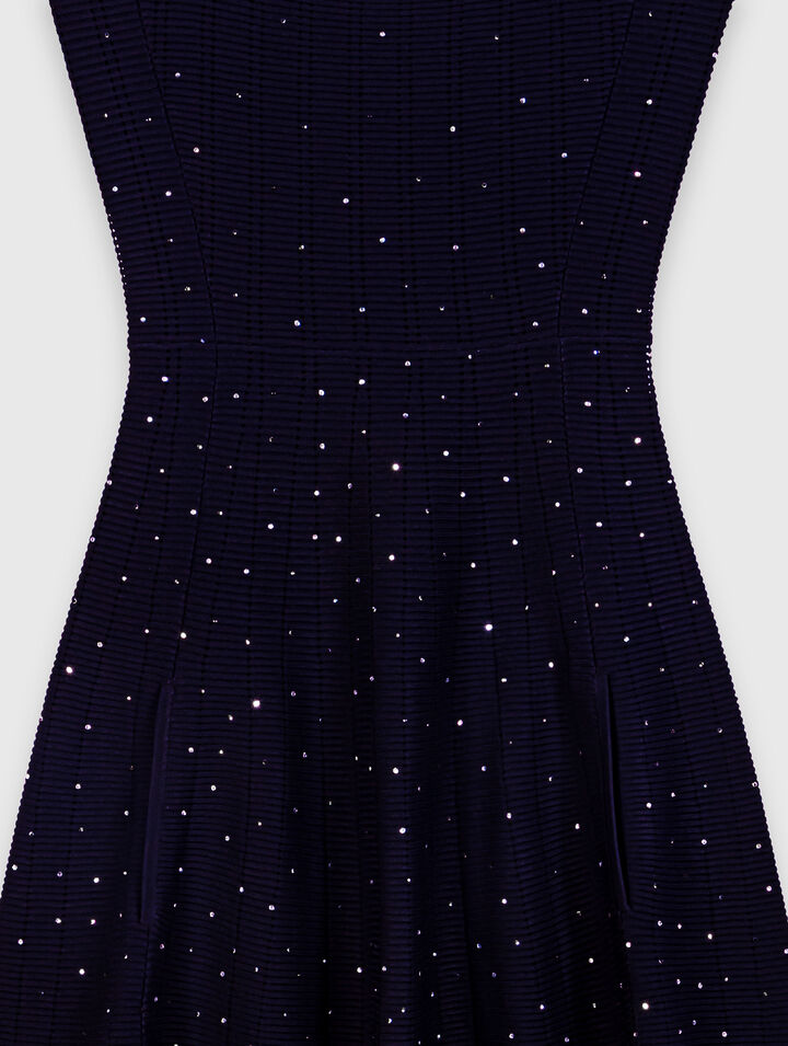 Rhinestone knit maxi dress