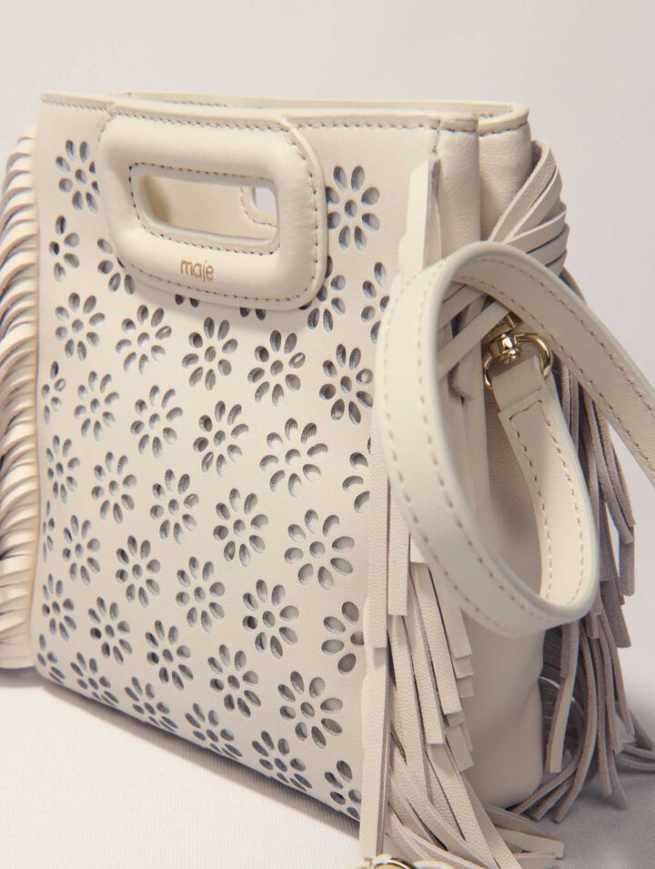Perforated leather mini M bag