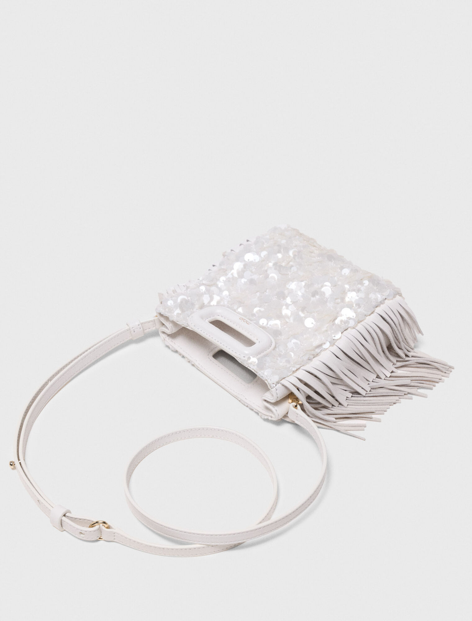 Sequinned M mini bag
