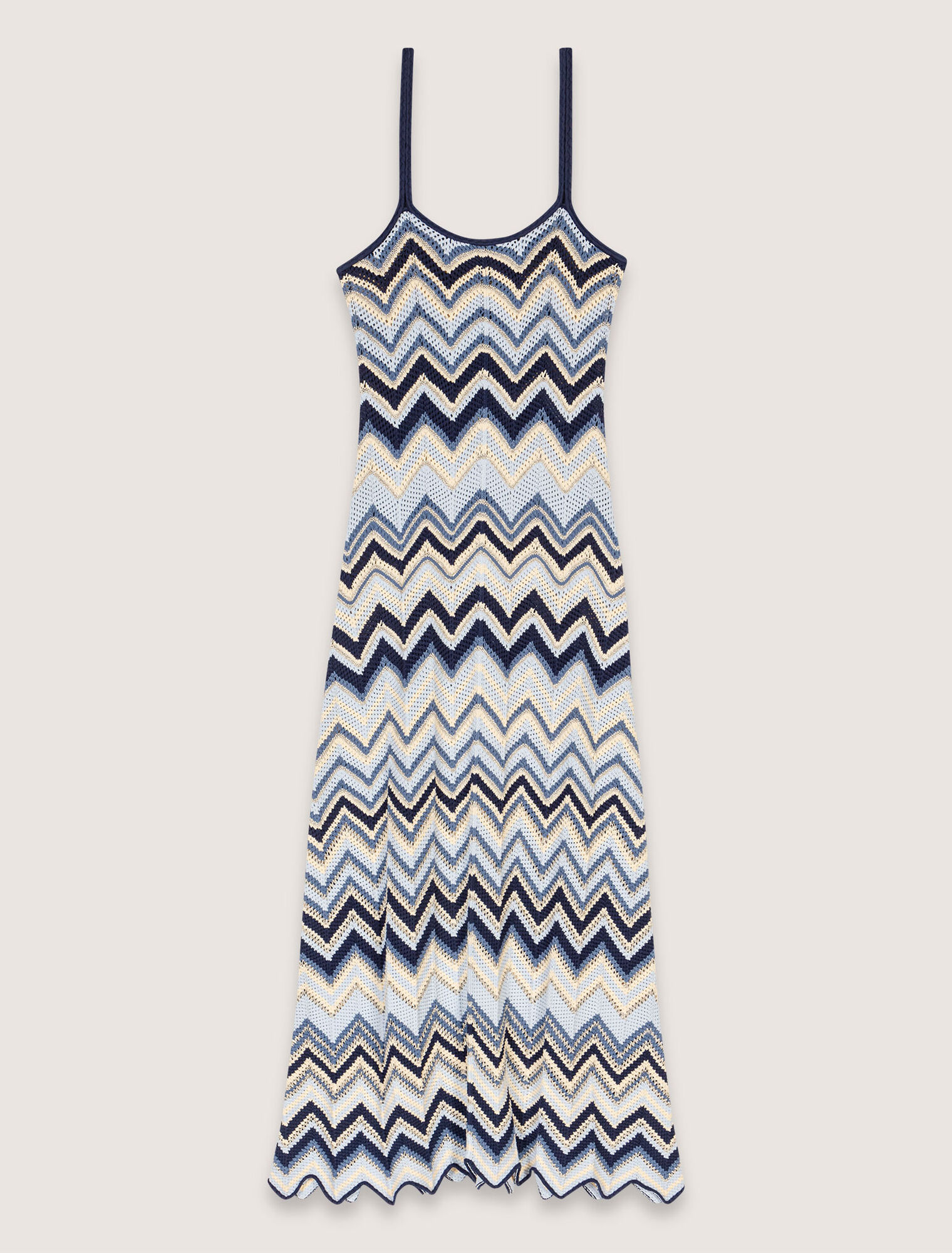 Crochet-knit maxi dress