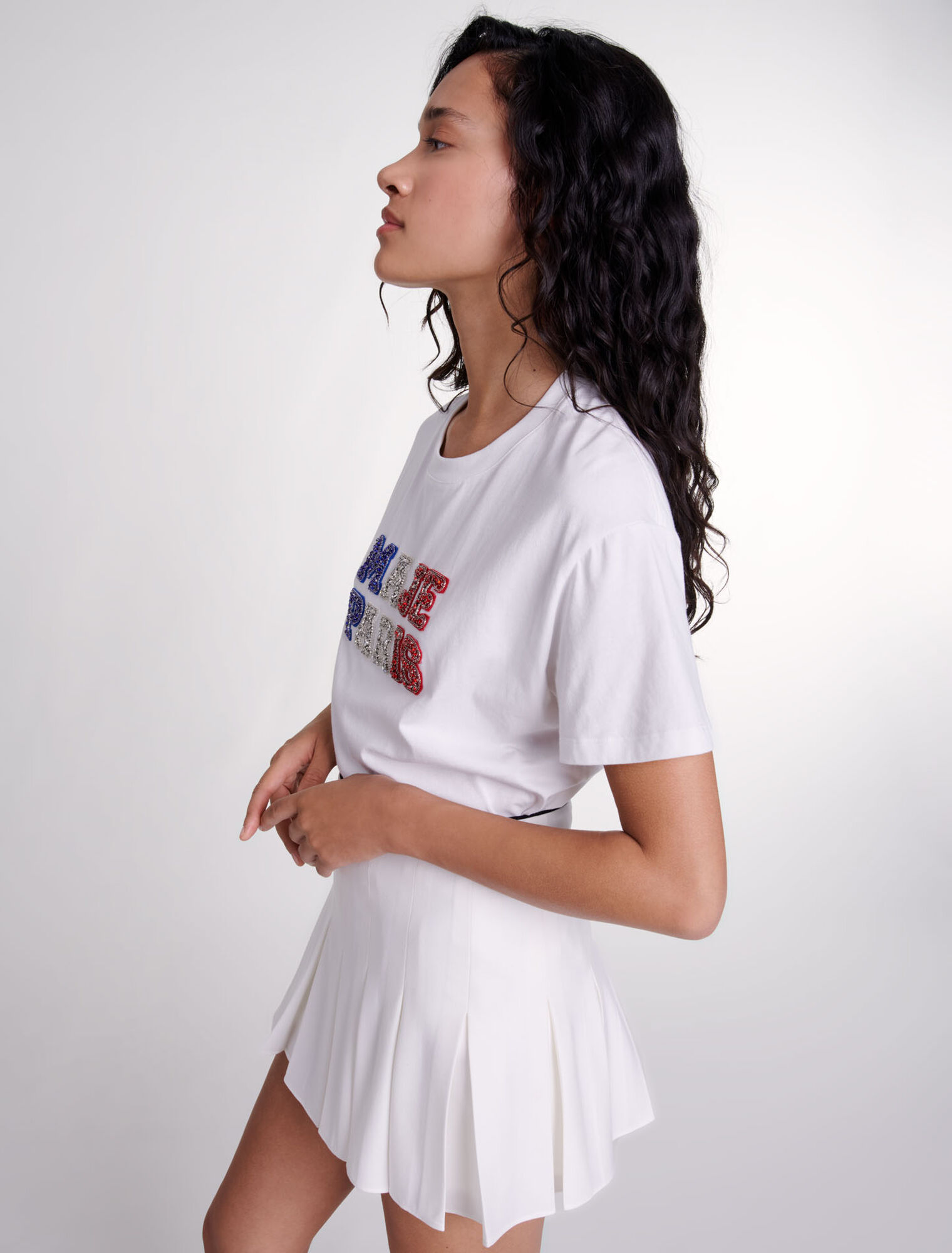 Short pleated skirt