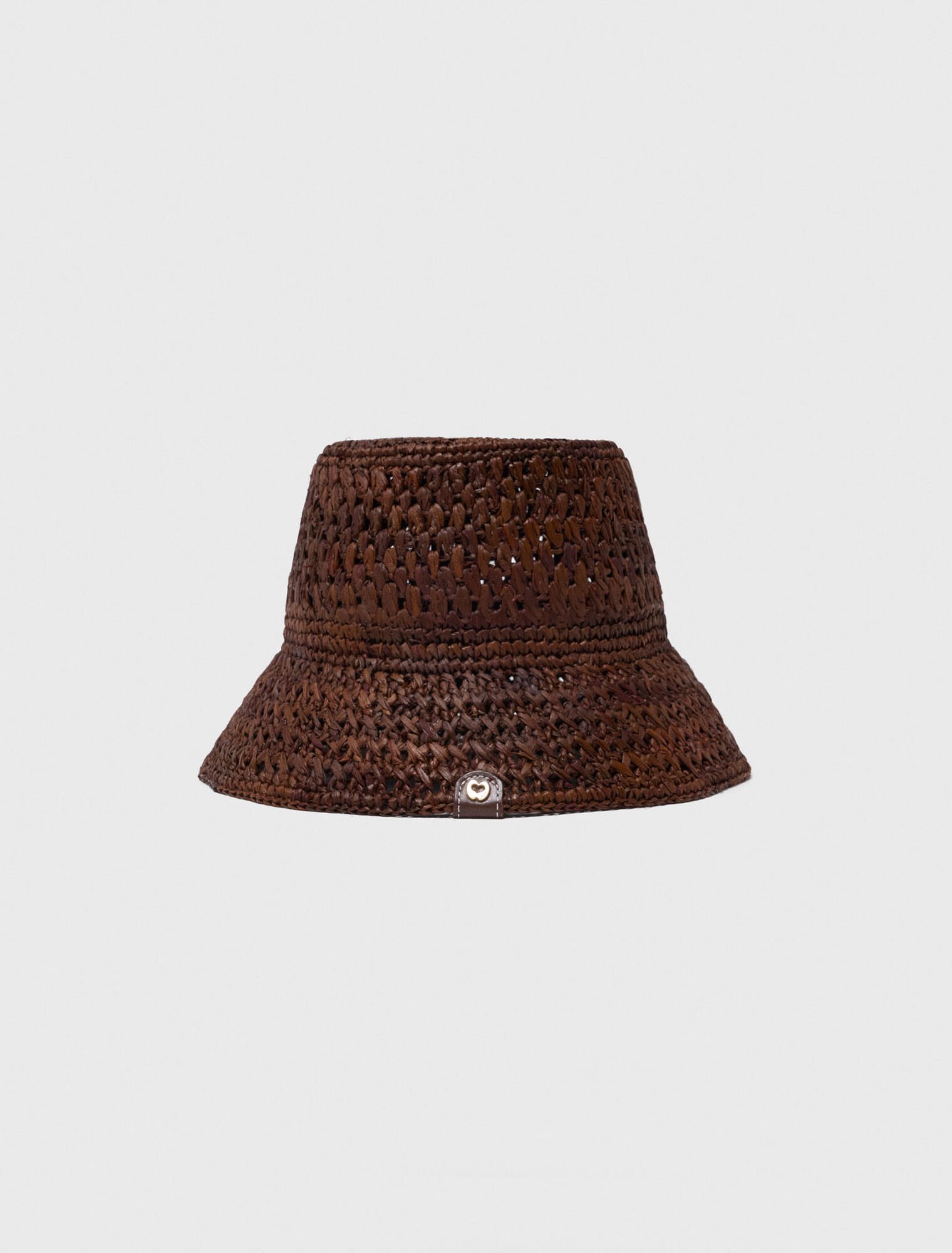 Crochet raffia bucket hat