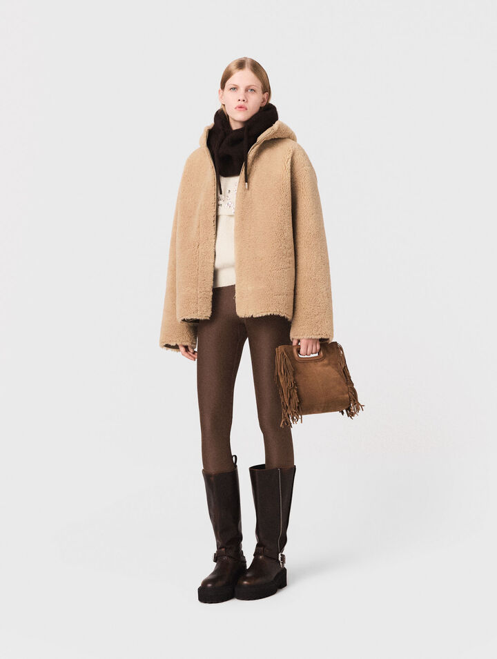Reversible coat with hood
