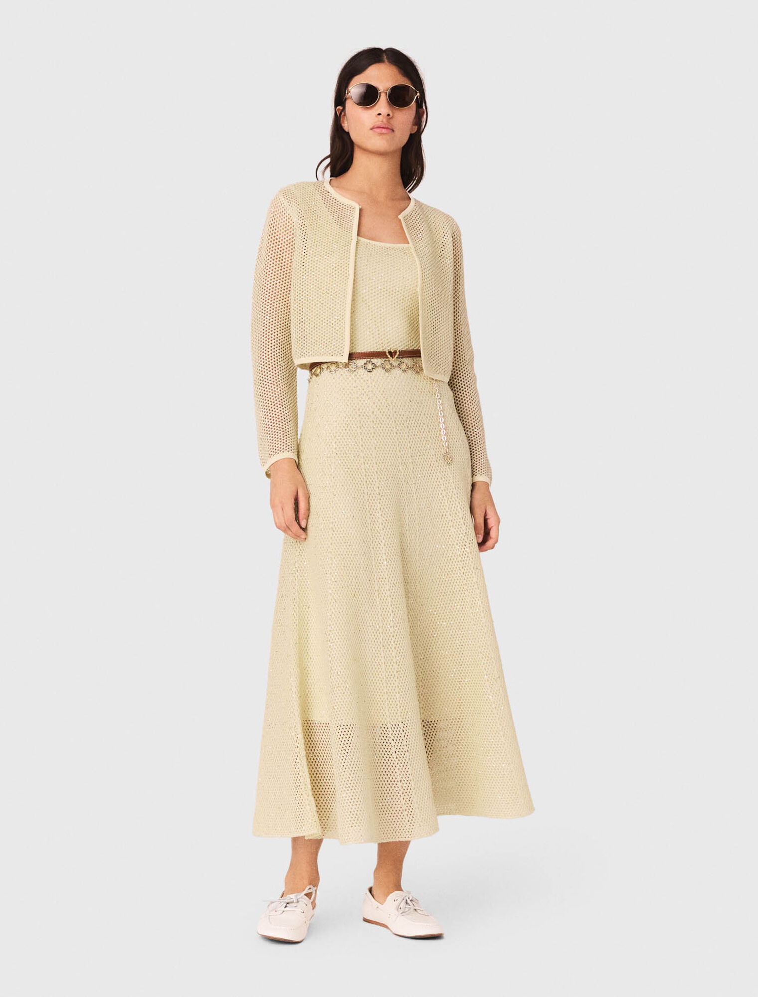 Rhinestone knit cardigan