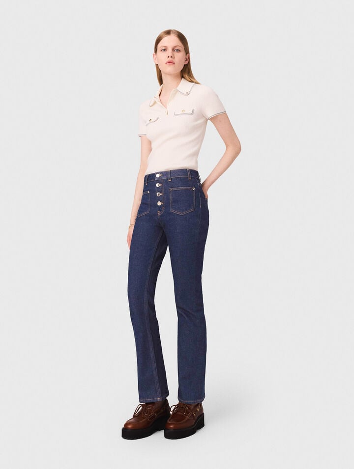Denim jeans with pockets