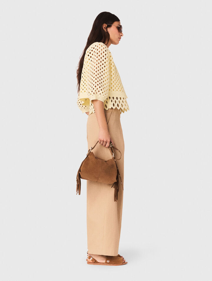 Rhinestone crochet cardigan