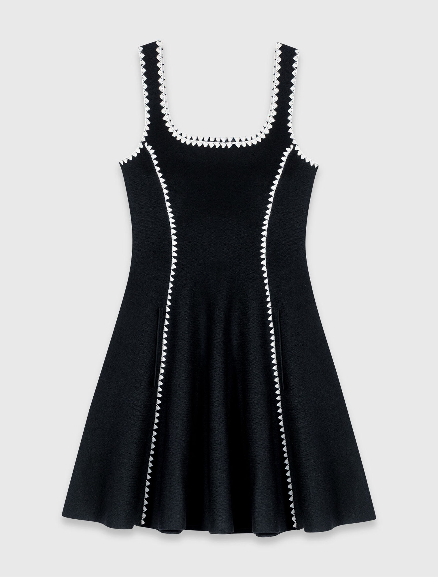 Short dress with topstitch details