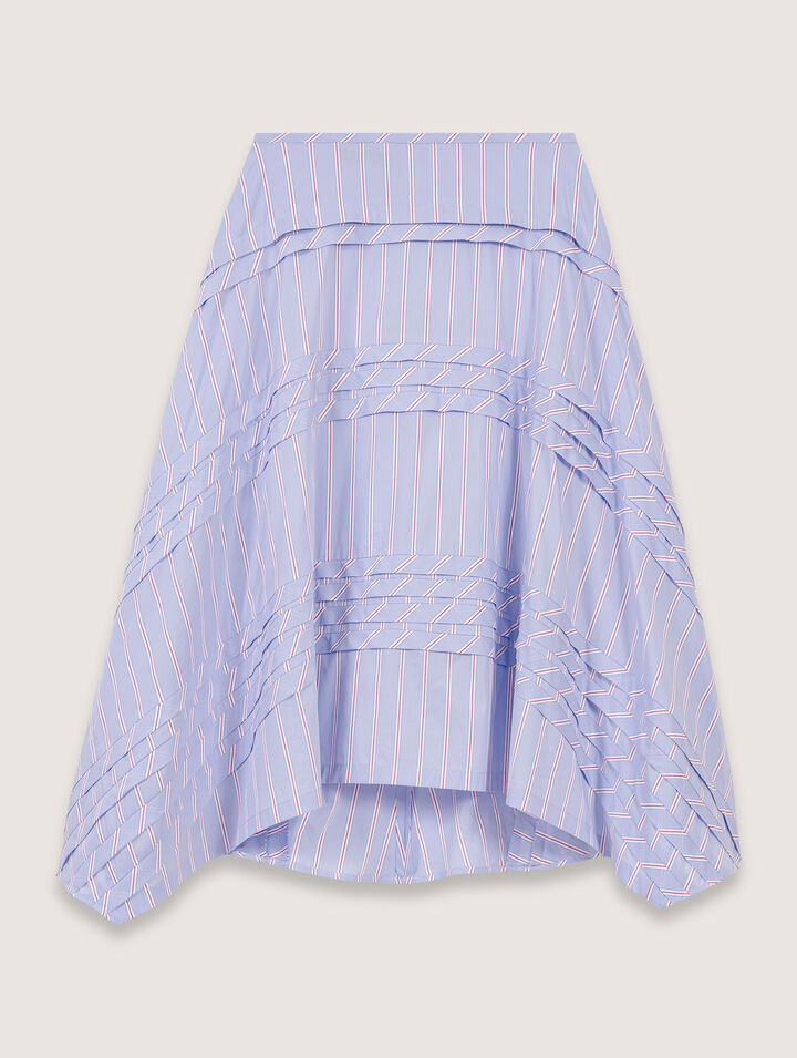 Striped cotton maxi skirt 