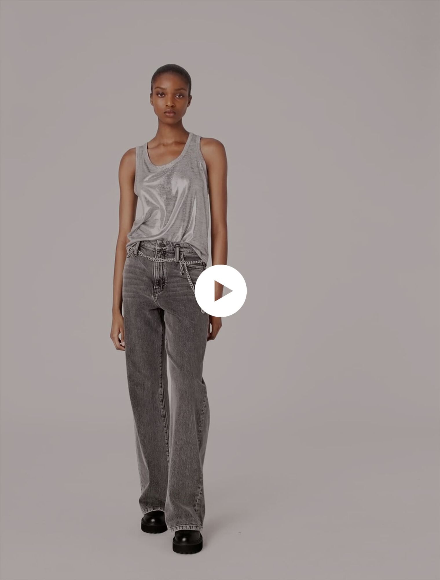 Metallic vest top