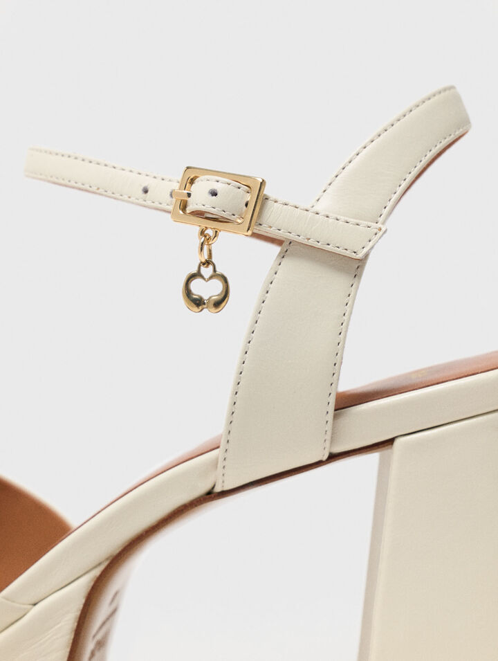 Leather platform sandals